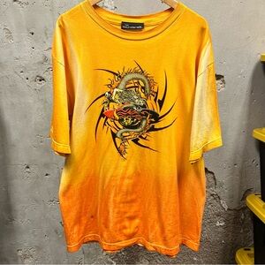 No Boundaries Y2K Vintage Dragon Skater Surfer Tie Dye Tee 2XL XXL 90s Oversized